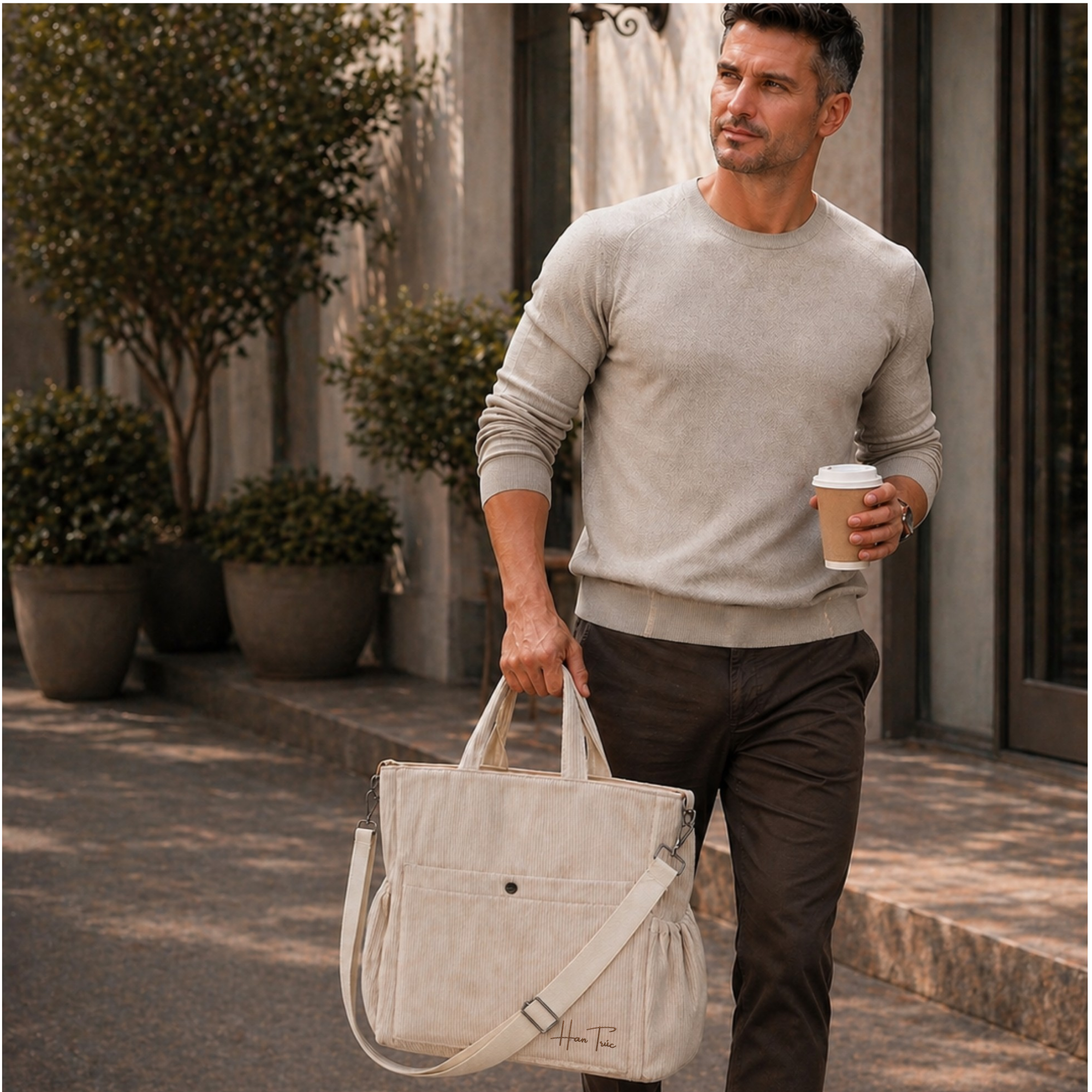 Carry Tote — Corduroy (Ivory)
