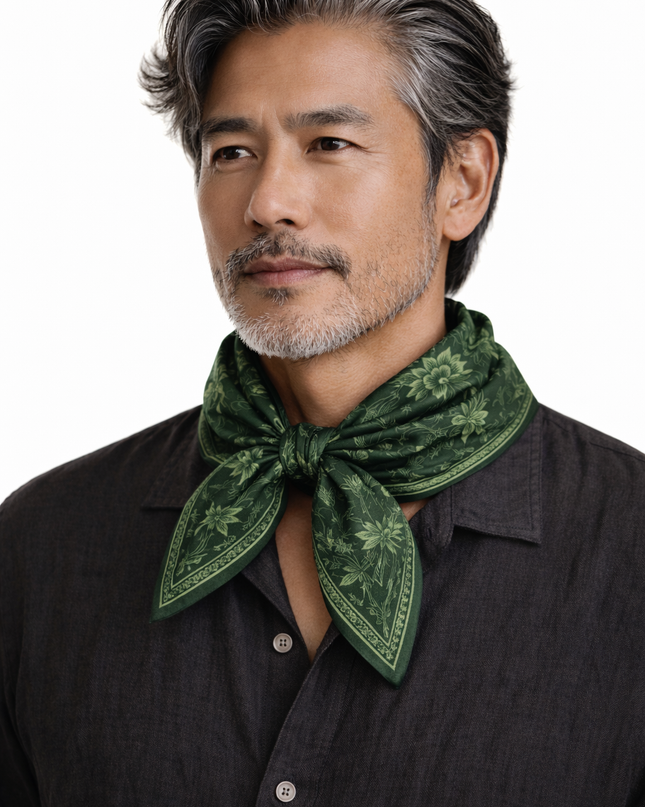 Lotus & Bamboo Calm Bandana in Dark Shades