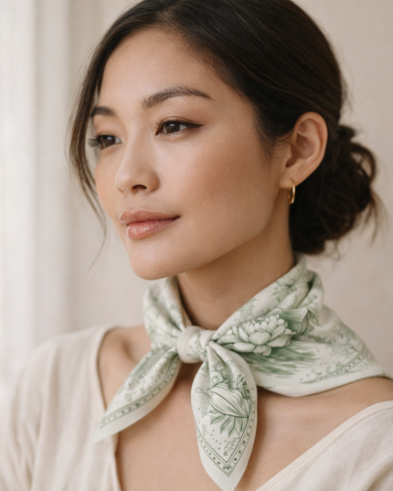 Lotus & Bamboo Calm Bandana in Light Shades