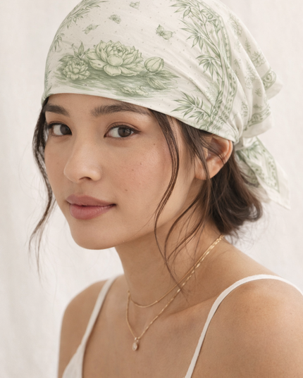 Lotus & Bamboo Calm Bandana in Light Shades