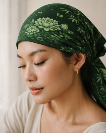 Lotus & Bamboo Calm Bandana in Dark Shades
