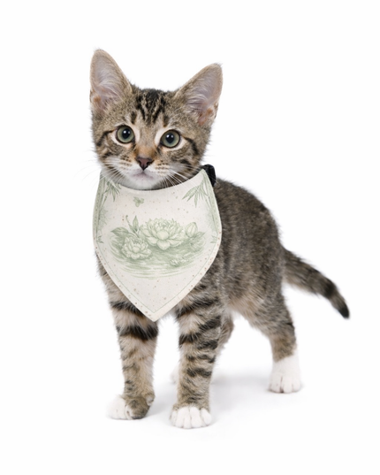Lotus & Bamboo Pet Bandana Collar in Light Shades