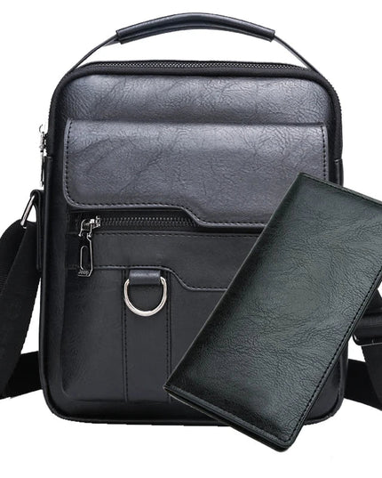 Men's Casual Pu Leather Messenger Shoulder Bag Luxury Designer Crossbody Sling Bag Portable High Quality Waterproof Trendy-2