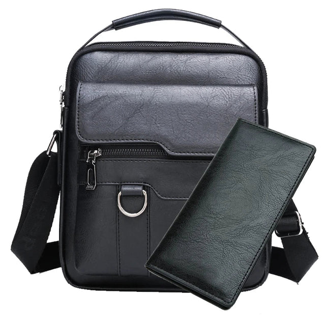 Men's Casual Pu Leather Messenger Shoulder Bag Luxury Designer Crossbody Sling Bag Portable High Quality Waterproof Trendy-2