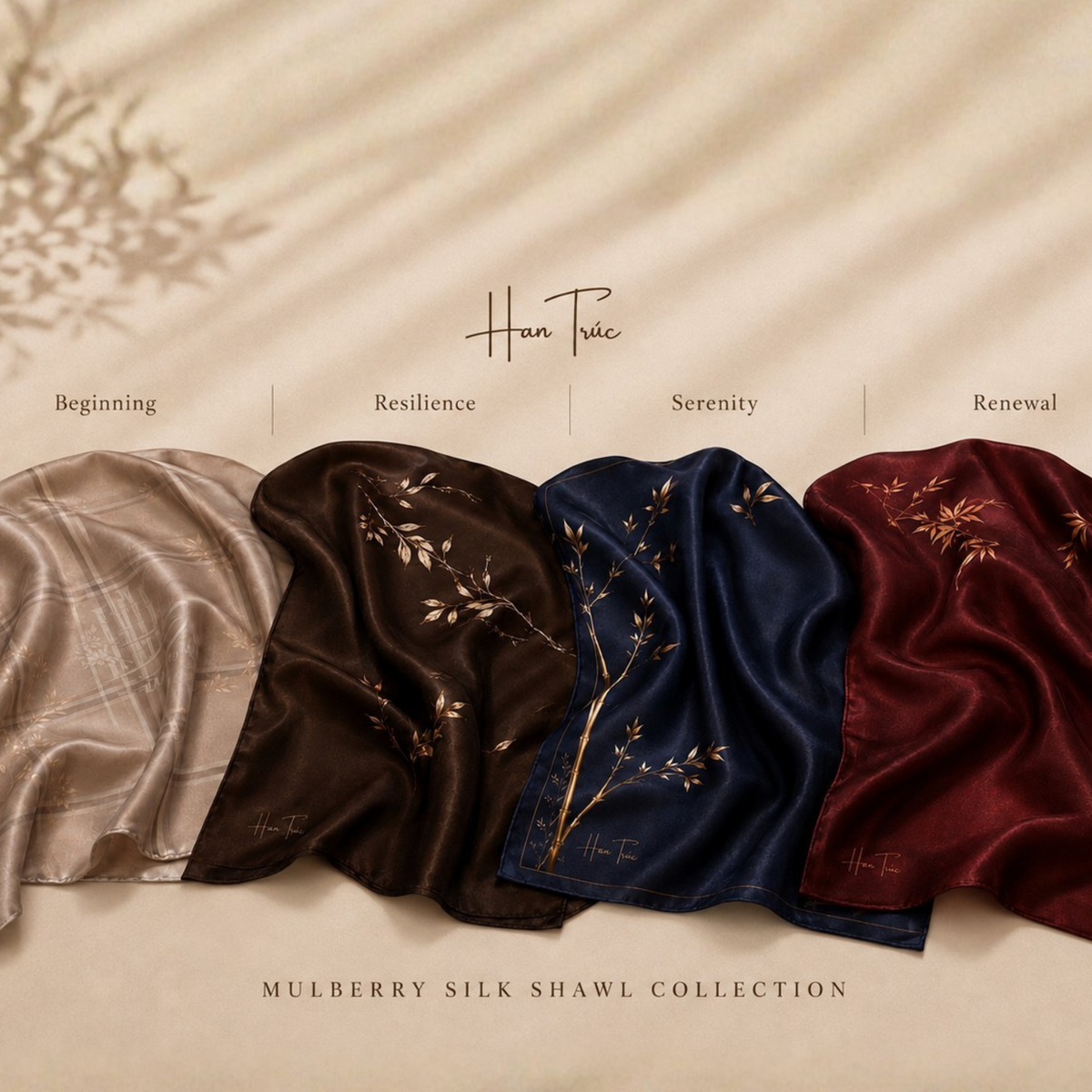 The Mulberry Silk Shawl Collection - Four Chapters