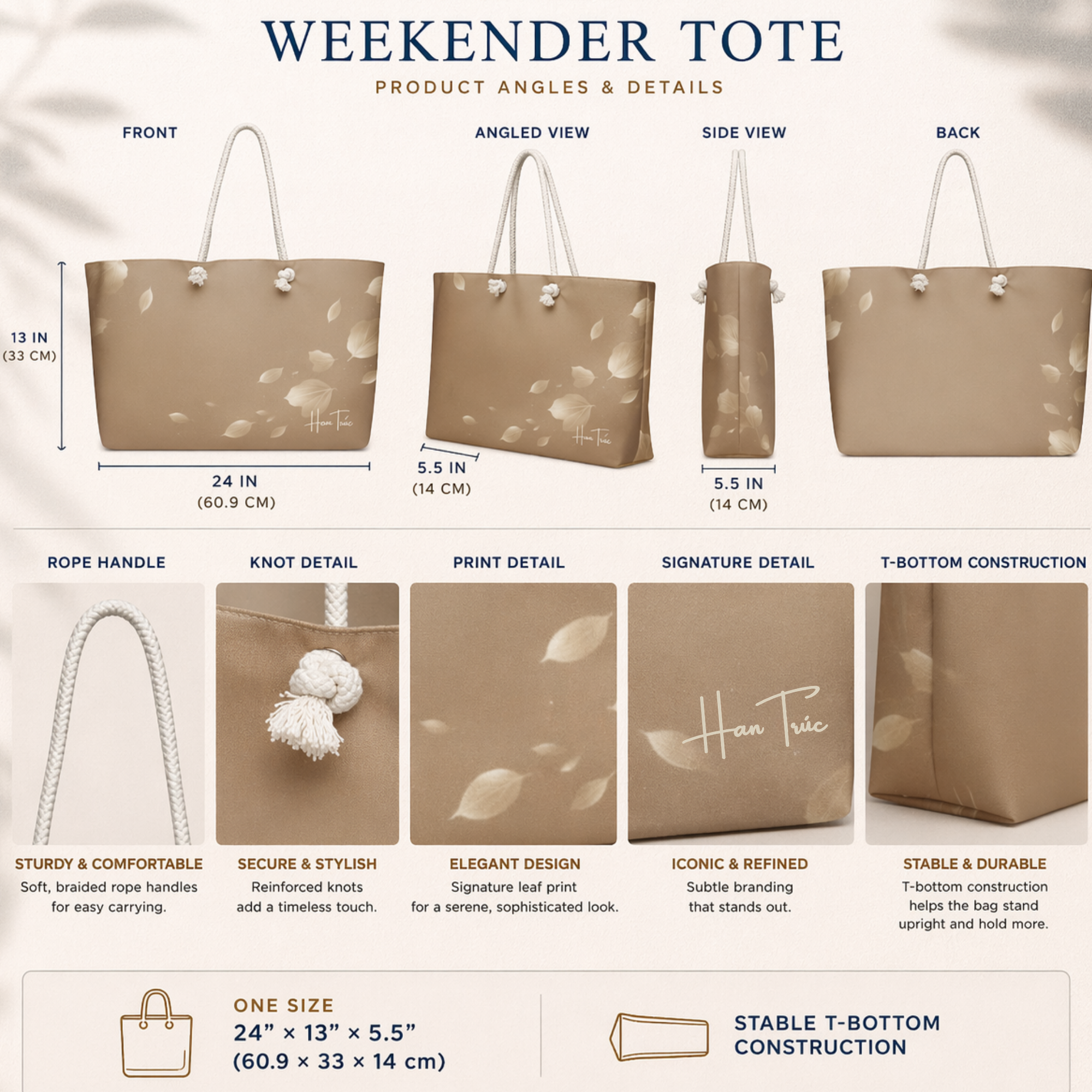 Weekender Tote—Taupe