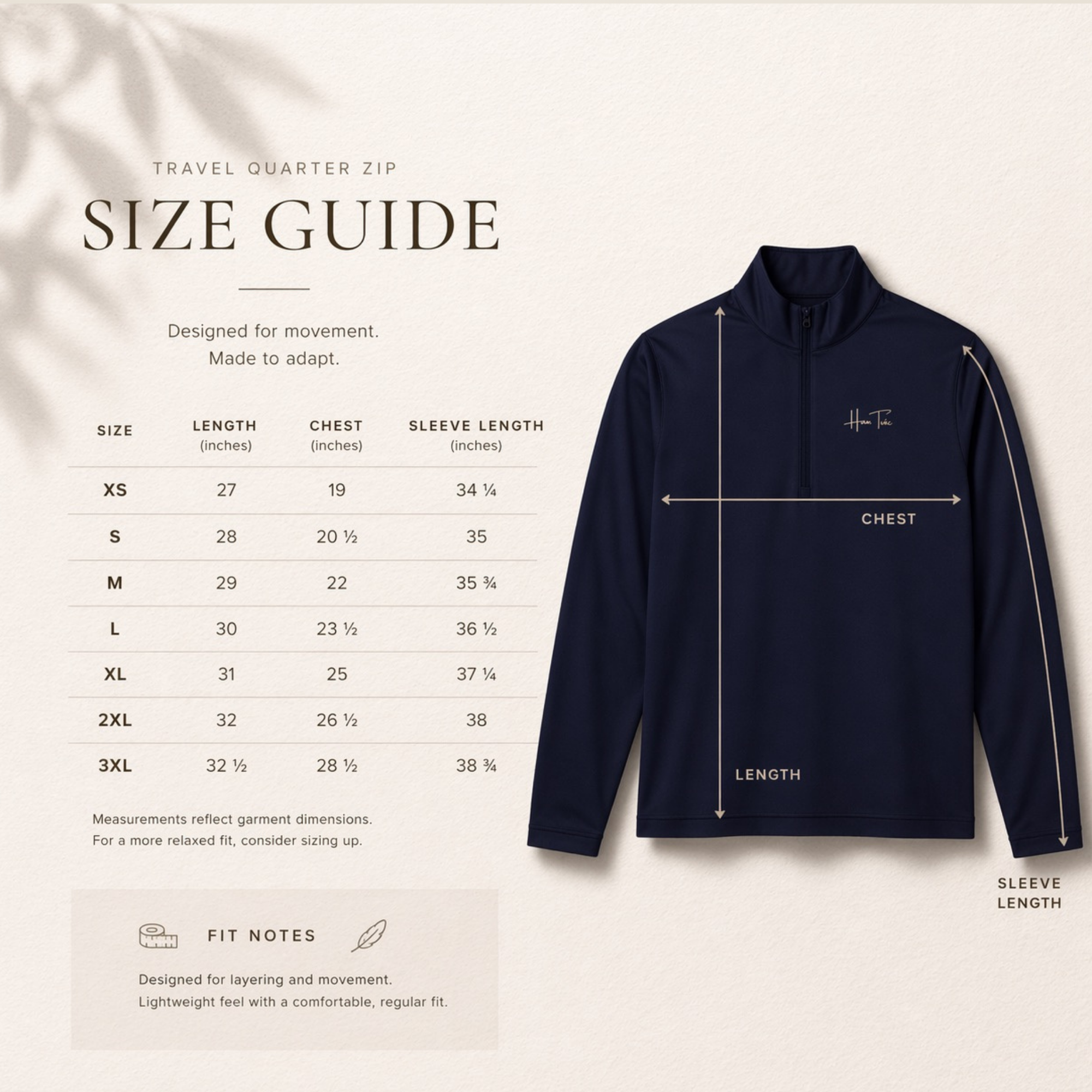 Travel Quarter-Zip