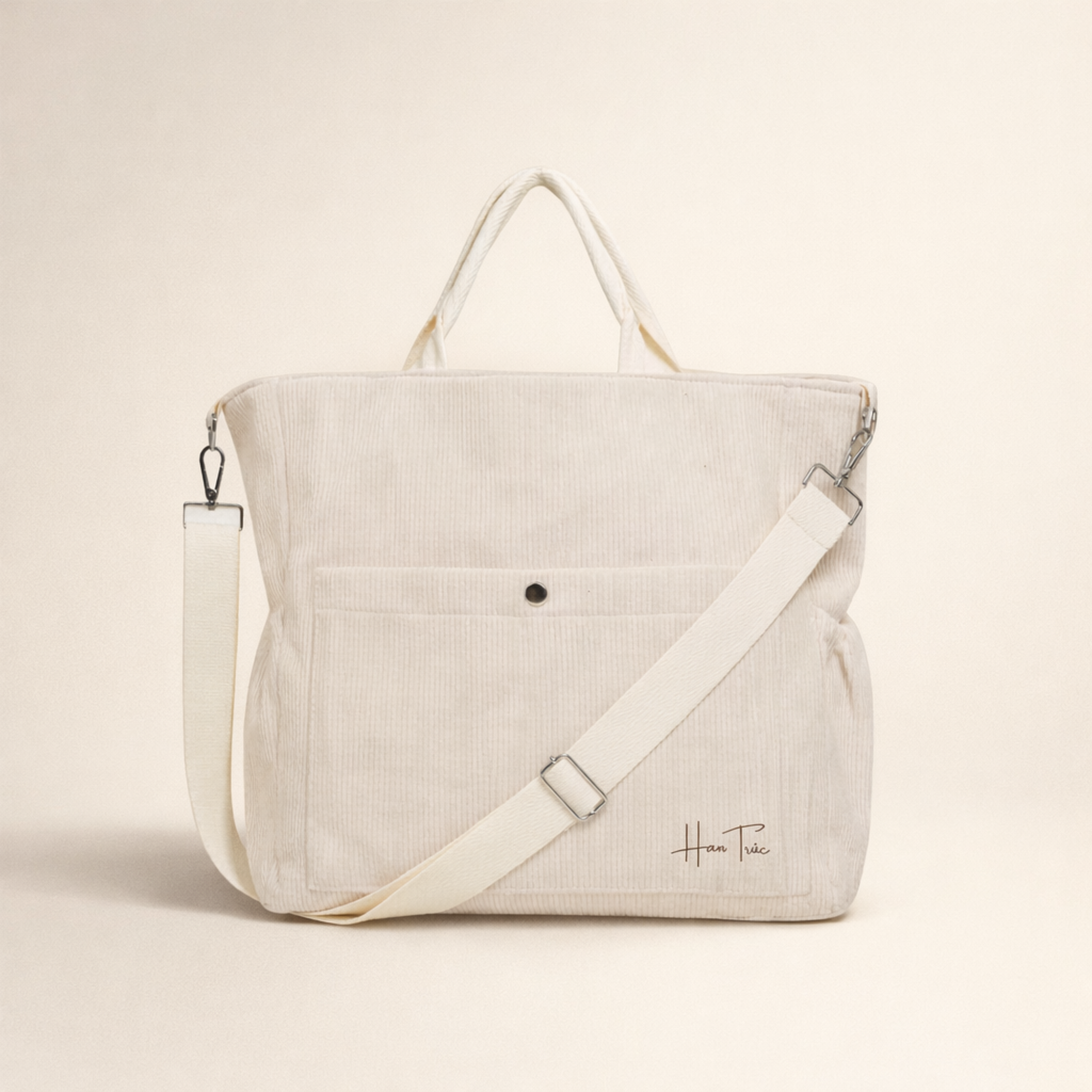 Carry Tote — Corduroy (Ivory)