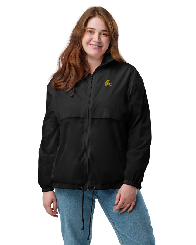 Unisex Windbreaker with Golden Embroidered HanTrúc Logo