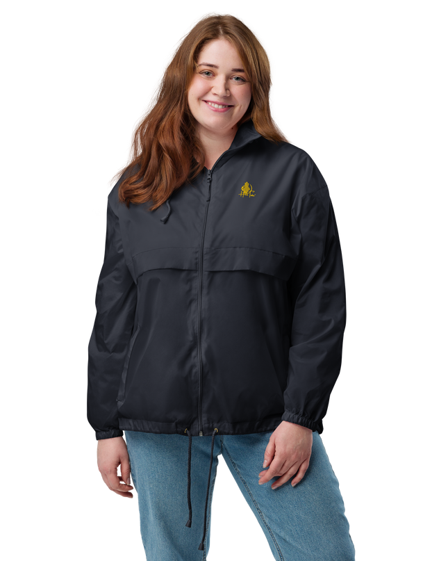 Unisex Windbreaker with Golden Embroidered HanTrúc Logo