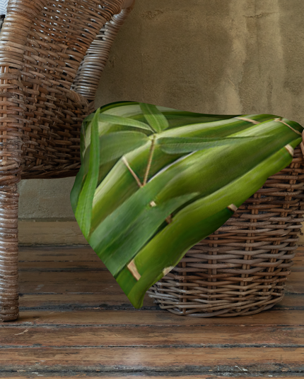 Throw Blanket Decorated with Bamboo and Custom HanTrúc Logo